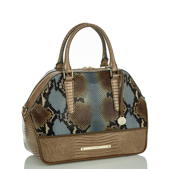 Brahmin Handbags - Brahmin Hudson Satchel Brown Cortes